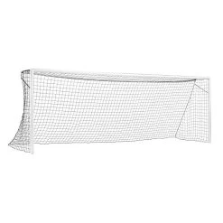 Sport-Thieme Großfeld-Fußballtor "Kompakt Plus", In Bodenhülsen Stehend, Weiß Einbrennlackiert